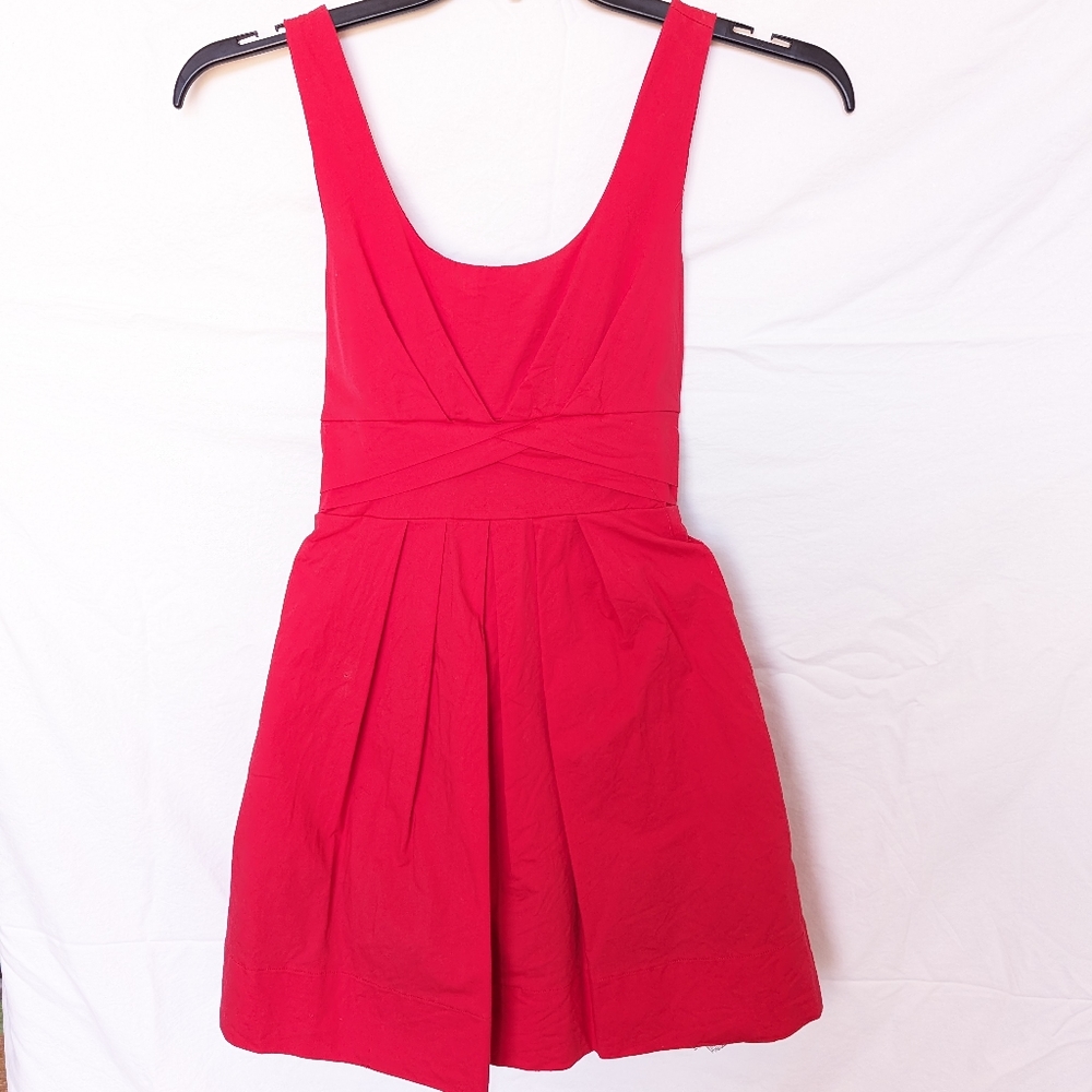 Red A-Line cocktail dress